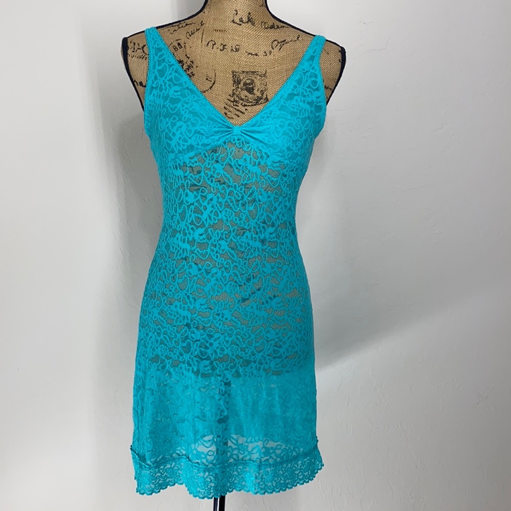 Victoria’s Secret “The Lacie” Aqua Nightie - Picture 2 of 12
